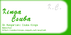 kinga csuba business card